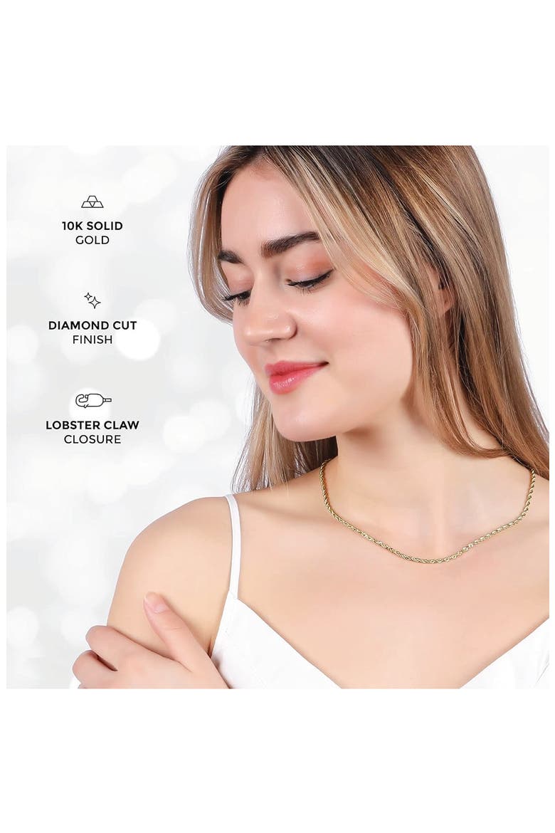 Gender Inclusive Rope Chain Necklace, Alternate, color, GOLD