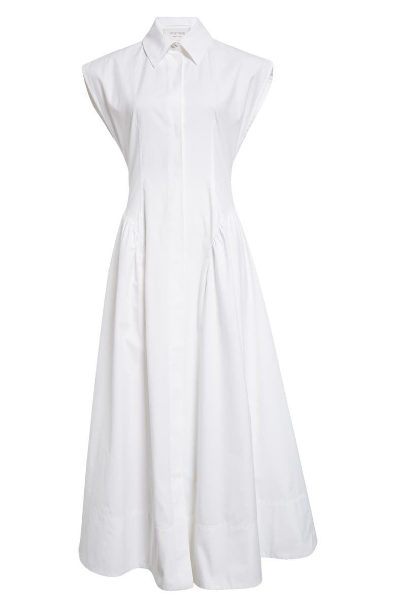 SPORTMAX Fabiana Cutout Cotton Poplin Shirtdress, Alternate, color, 