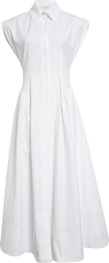 SPORTMAX Fabiana Cutout Cotton Poplin Shirtdress | Nordstrom