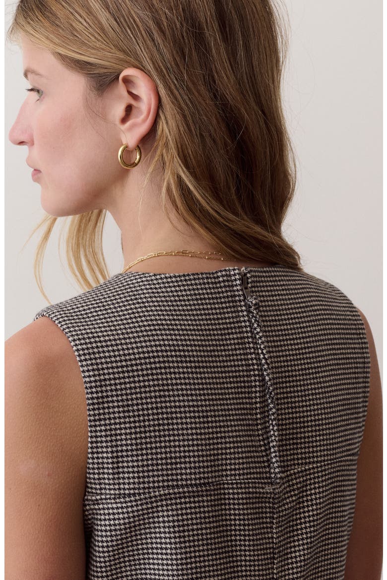 Izzy Houndstooth Moleskin Shift Minidress, Alternate, color, HOUNDSTOOTH