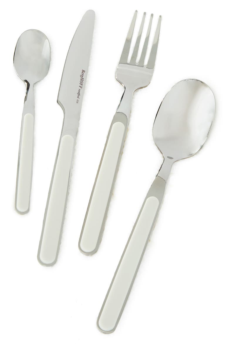 Leo 24-Piece Stainless Steel Flatware Set, Main, color, MOONBEAM