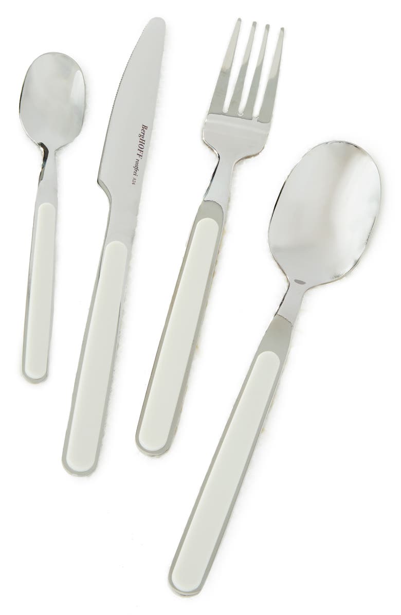 BergHOFF Leo 24-Piece Stainless Steel Flatware Set, Main, color, Moonbeam