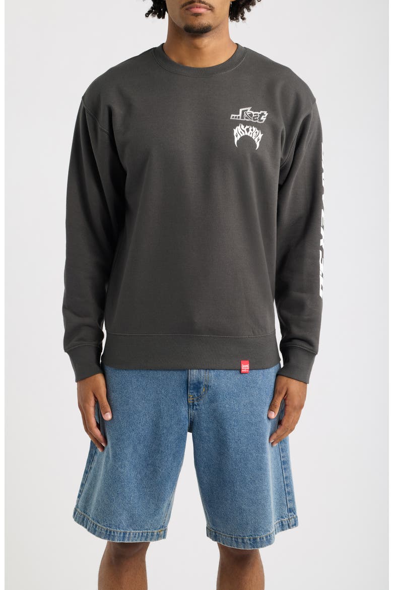 Driver 3.0 Graphic Cotton Blend Sweatshirt, Main, color, VINTAGE BLACK
