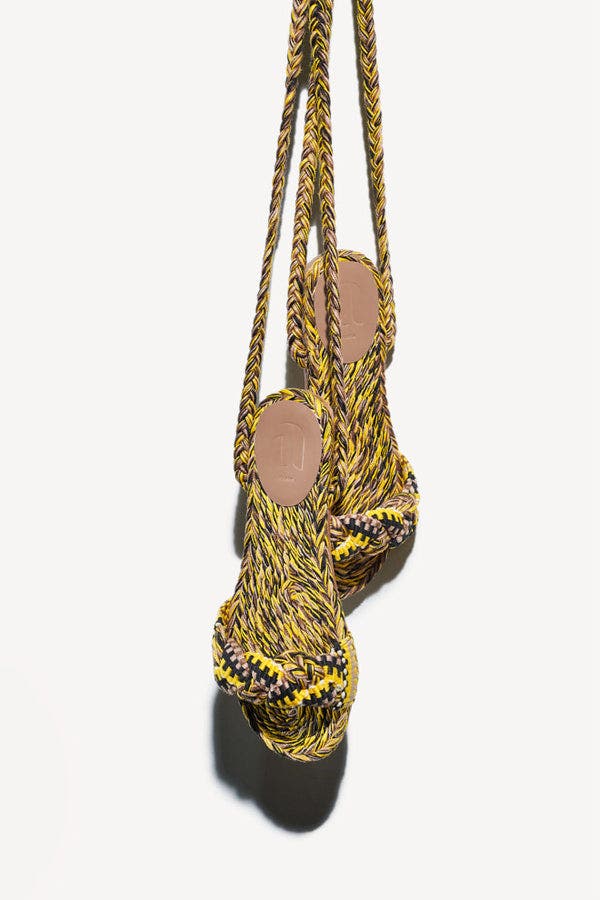 Amambaih Paula Sandals, Alternate, color, Yellow