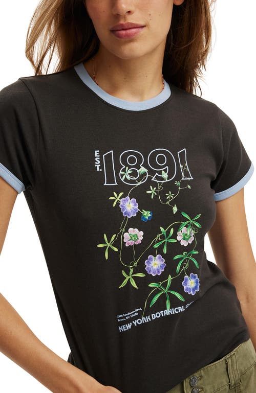 Cotton On Lcn Baby Graphic Tee In Lcn Nybg Purple Flowers