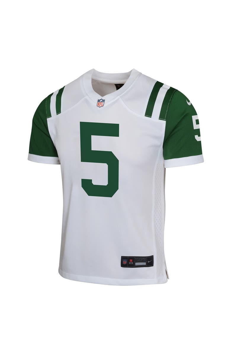 Nike Youth Nike Garrett Wilson White New York Jets Classic Alternate Game Jersey, Alternate, color, White