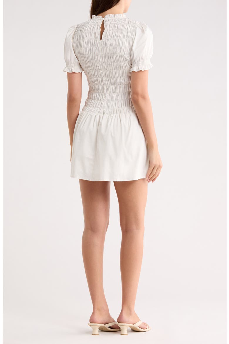 Puff Sleeve Drop Waist Dress, Alternate, color, IVORY