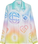 Casablanca Gradient Monogram Silk Camp Shirt