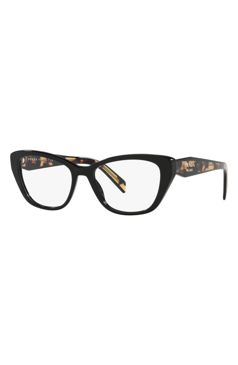 Prada 52mm Cat Eye Optical Glasses, Alternate, color, 