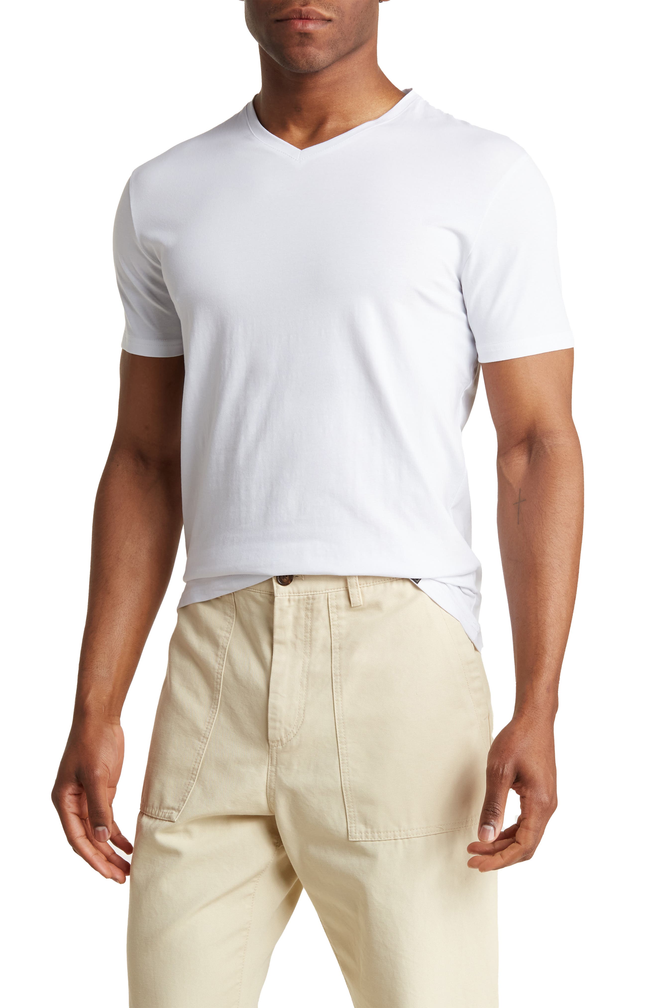 Solid V-Neck T-Shirt - image 5