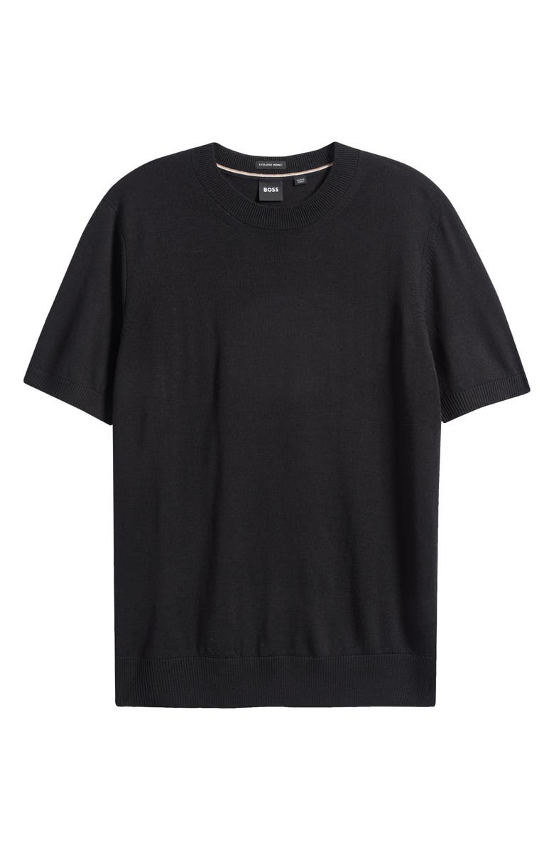 BOSS Umauro Wool Knit T-Shirt, Main, color, Black