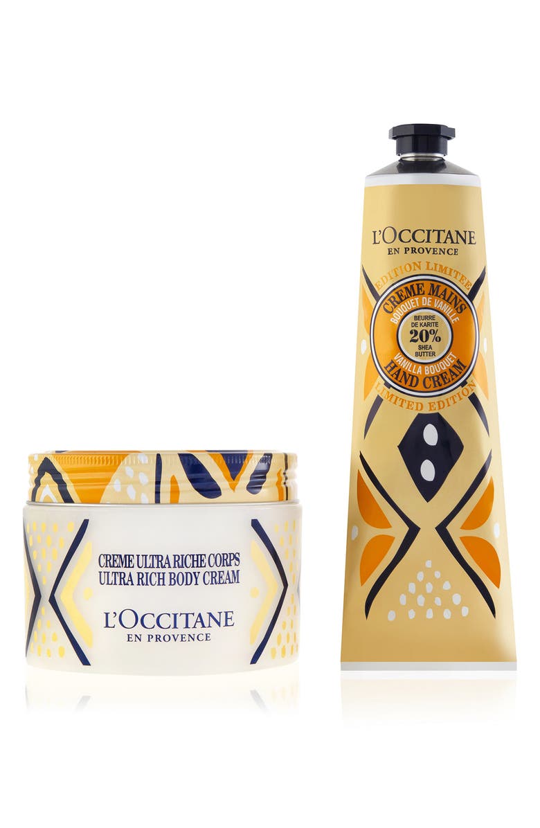 L'Occitane Vanilla Hand & Body Cream Set $73 Value, Main, color, 