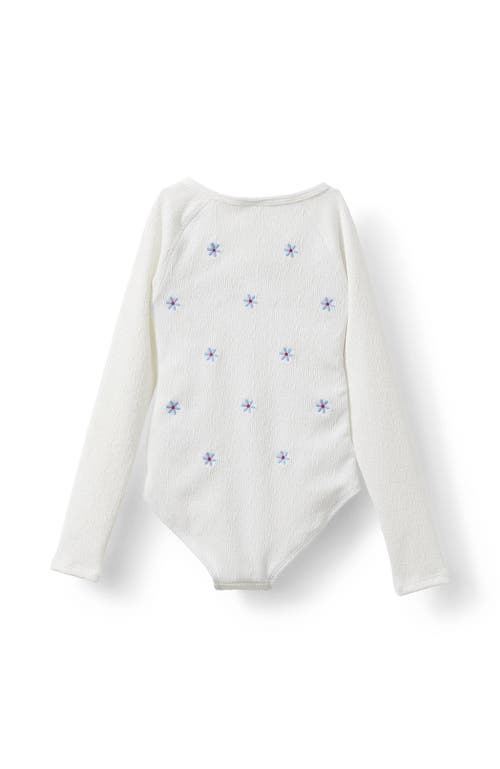 Cotton On Kids Kid's Lydia Low One Piece In Vanilla Crinkle  Embroidered