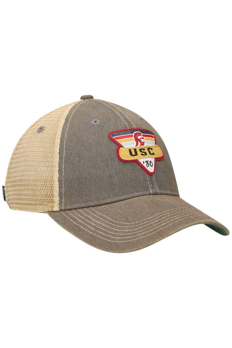 Men's Gray USC Trojans Legacy Point Old Favorite Trucker Snapback Hat, Alternate, color, Gray
