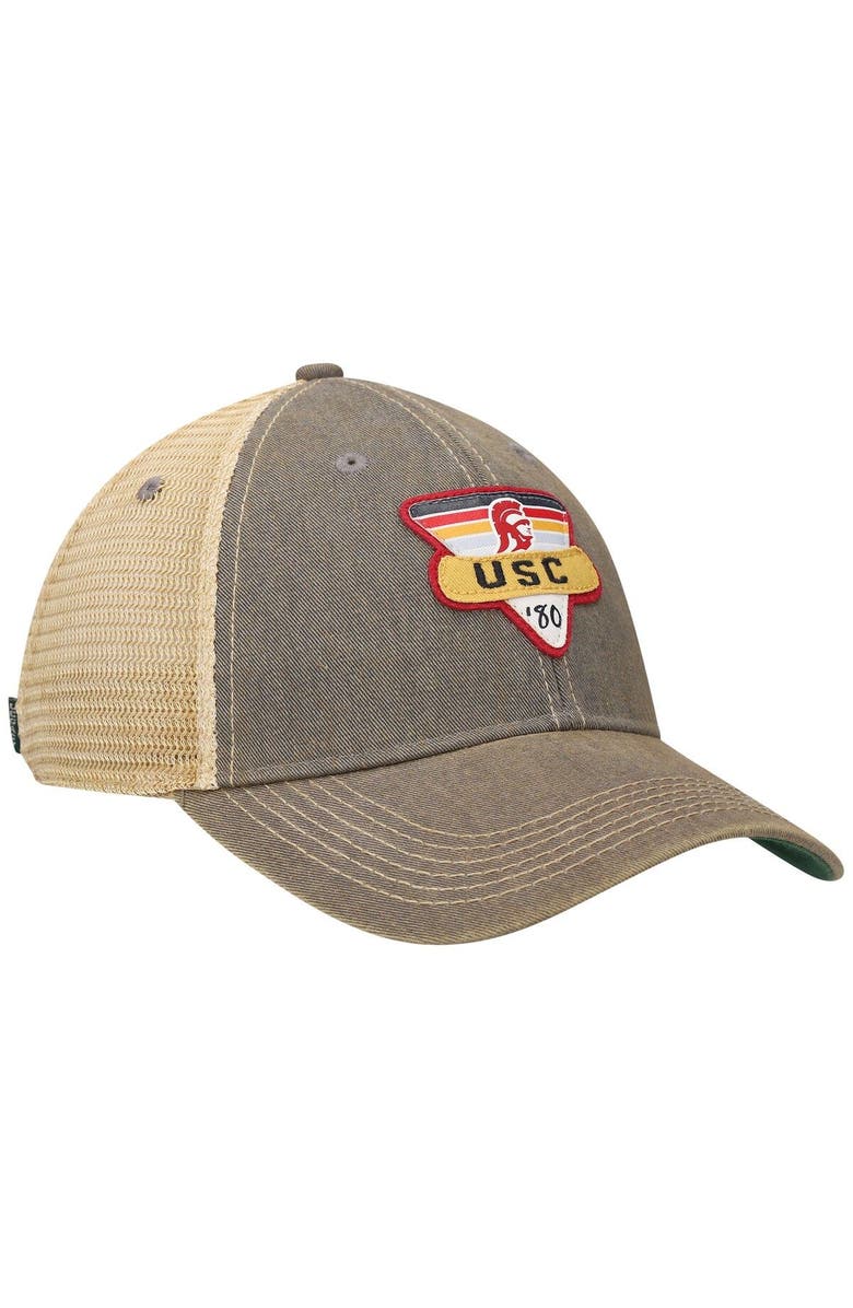 LEGACY ATHLETIC Men's Gray USC Trojans Legacy Point Old Favorite Trucker Snapback Hat, Alternate, color, Gray