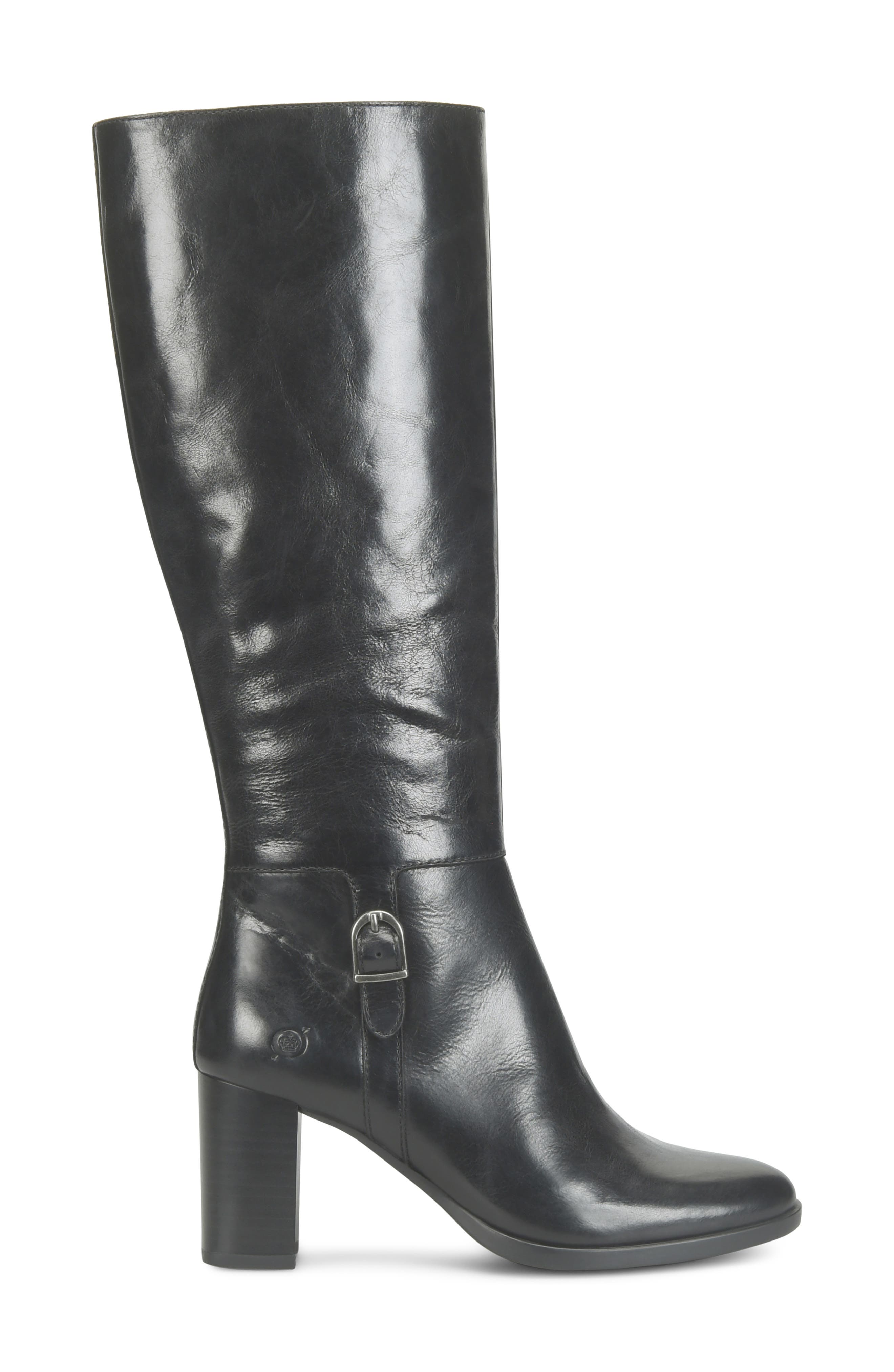 Elysia Leather Knee High Boot, Alternate, color, BLACK LEATHER