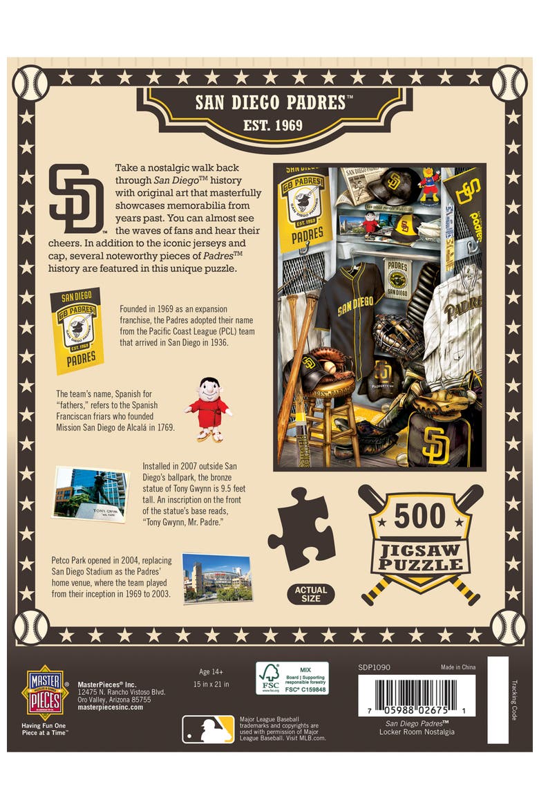 San Diego Padres Locker Room 500 Puzzle, Alternate, color, Multicolor