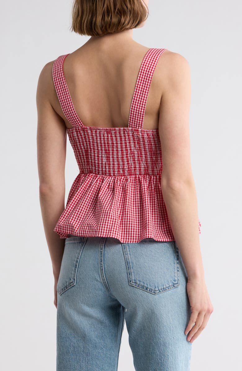 Lush Bows Gingham Peplum Tank, Alternate, color,