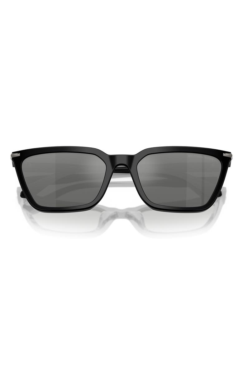 Michael Kors Everglades 58mm Gradient Cat Eye Sunglasses, Alternate, color, Black / Silver Flash Gradient