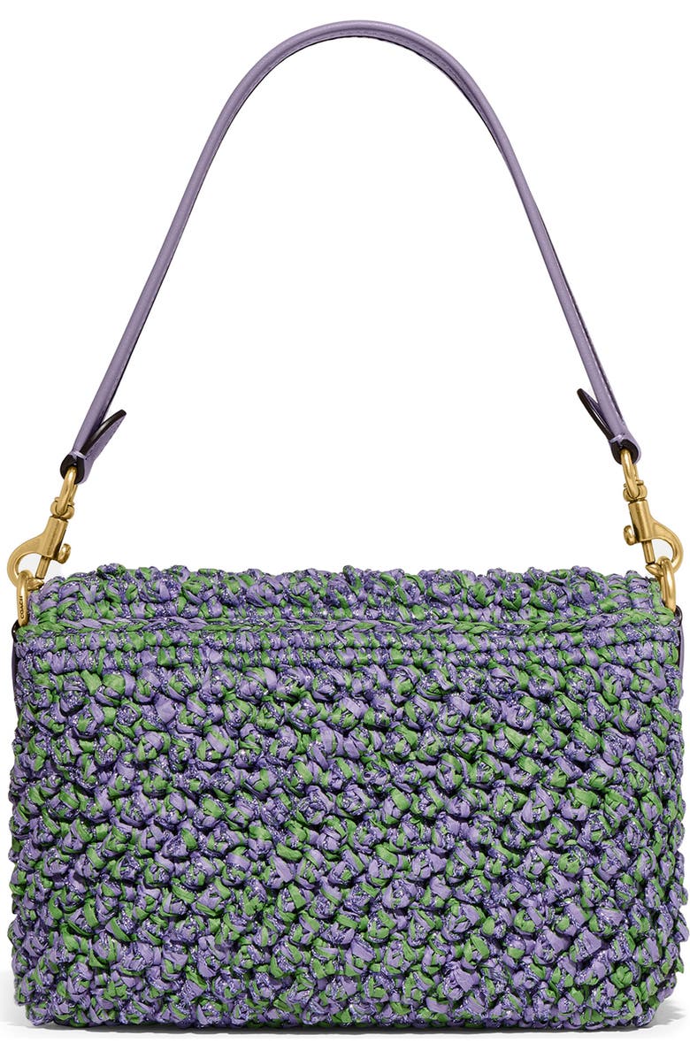 COACH Popcorn Straw Shoulder Bag, Alternate, color,