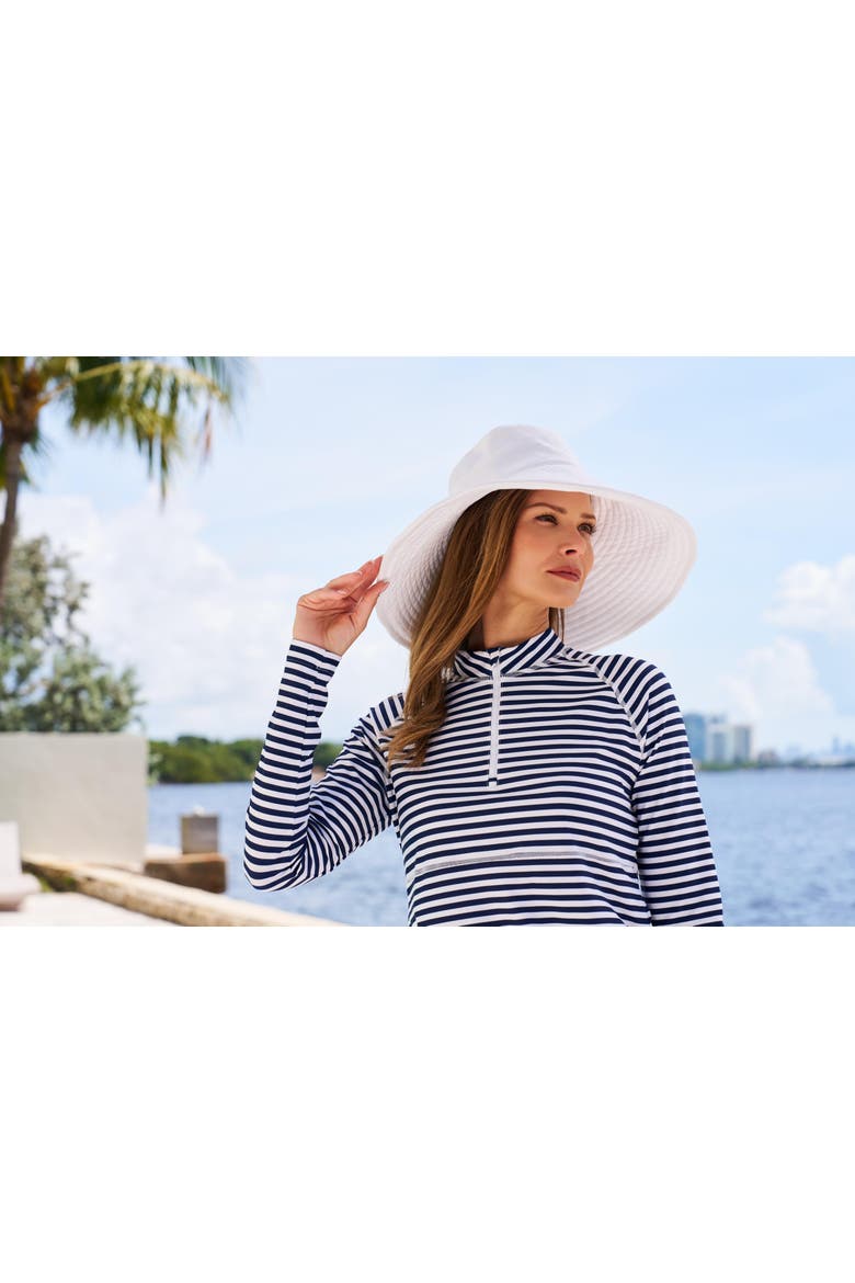 Women's Brittany Beach Hat, UPF 50+ Sun Protection, Alternate, color, White