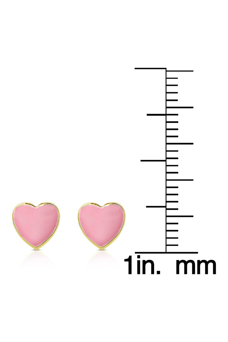 Heart Stud Earrings, Alternate, color, GOLD