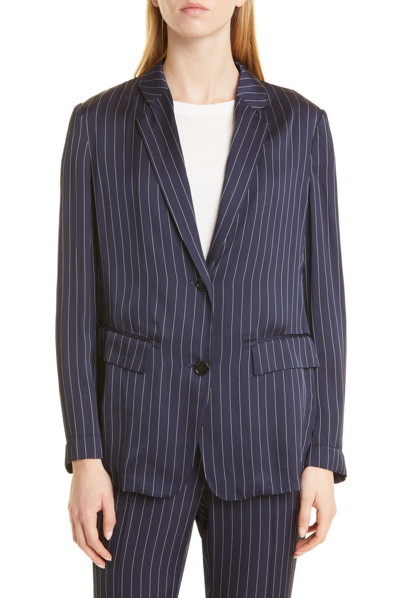 Jawela Stripe Blazer, Main, color, MIDNIGHT FANTASY
