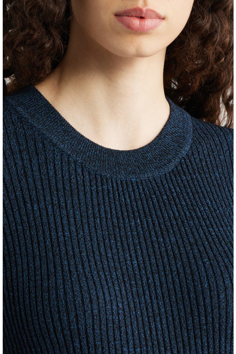 The Sandra Long Sleeve Sweater Dress, Alternate, color, BLUE PALACE / NOIR MARLE