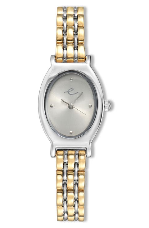 Classic Oval Dial Two-Tone Bracelet Watch