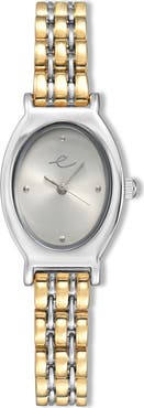 Ettika Classic Oval Dial Two-Tone Bracelet Watch