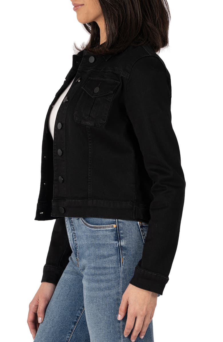 KUT from the Kloth Julia Crop Denim Trucker Jacket, Alternate, color,