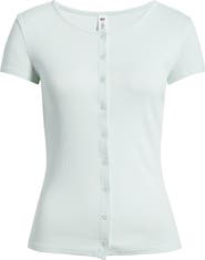 BP. Short Sleeve Rib Knit Cardigan