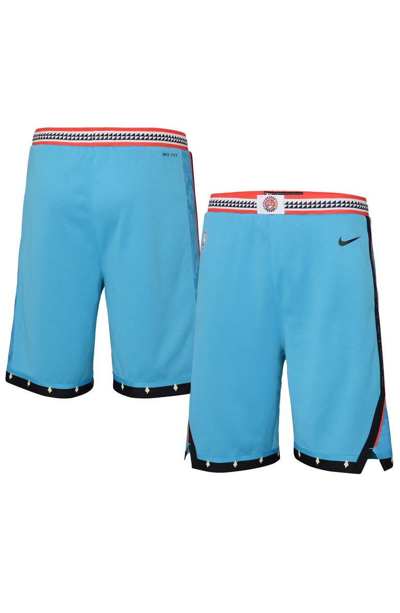 Jordan Brand Youth Jordan Brand Turquoise Phoenix Suns 2022/23 City Edition Swingman Shorts, Main, color, 