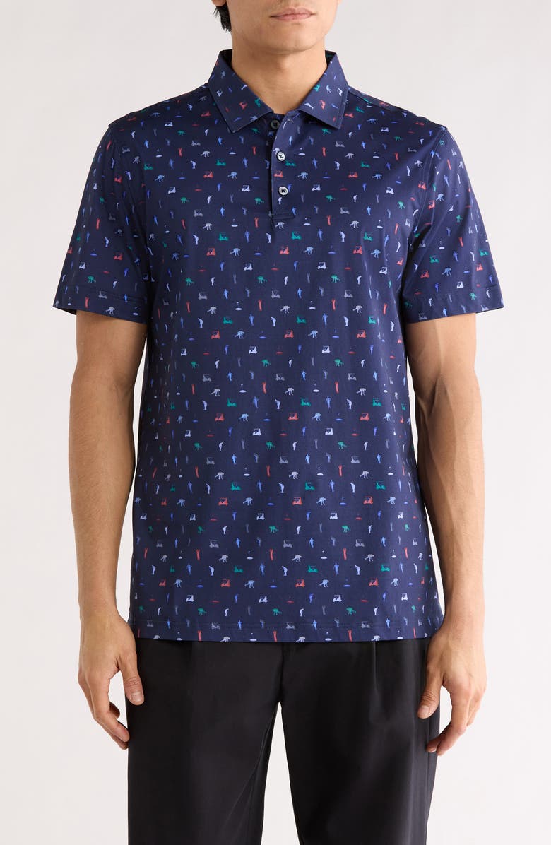 Bugatchi Victor OoohCotton<sup>®</sup> Golf Polo, Main, color, Midnight