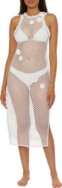 Becca Castaway Island Sheer Mesh Cover-Up Dress