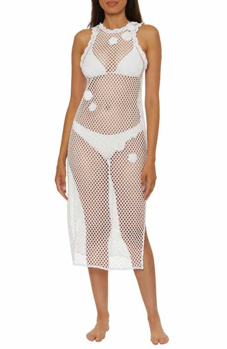 Becca Castaway Island Sheer Mesh Cover-Up Dress