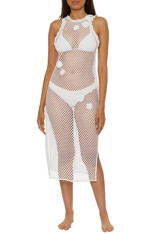 Shop Becca Castaway Island Sheer Mesh Cover-up Dress In White