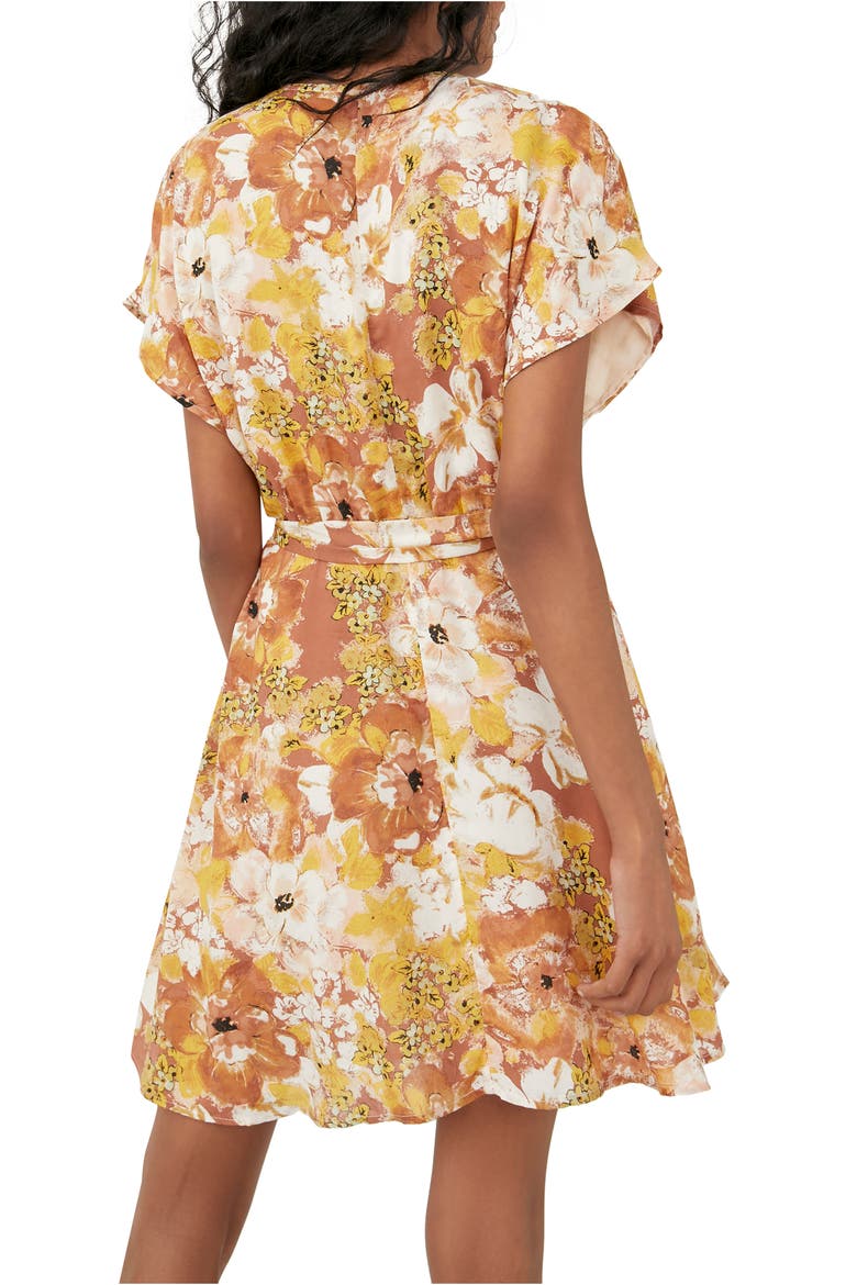 Freddy Tie Waist Minidress, Alternate, color, COCOA COMBO