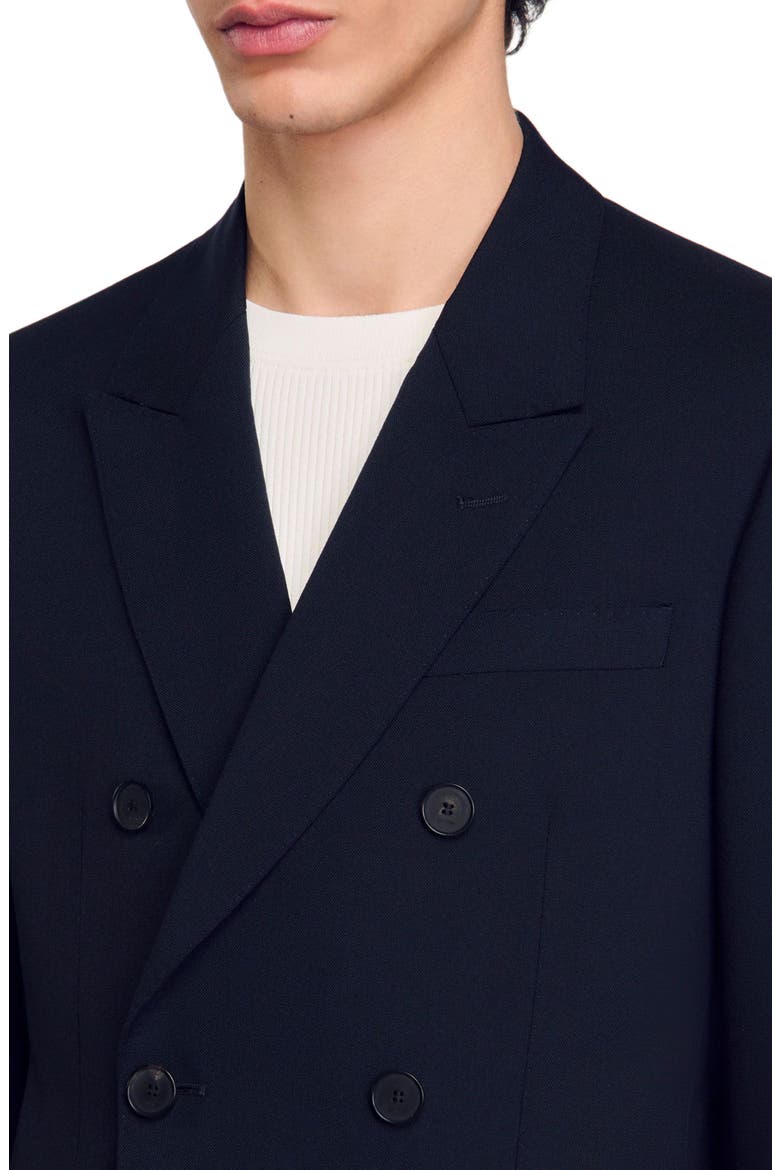 Double-breasted suit jacket, Alternate, color, Navy blue