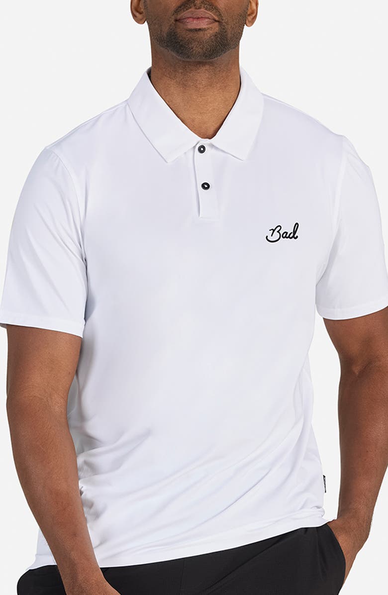 Bad Birdie Vapor Cooling Performance Polo, Main, color, Brilliant White