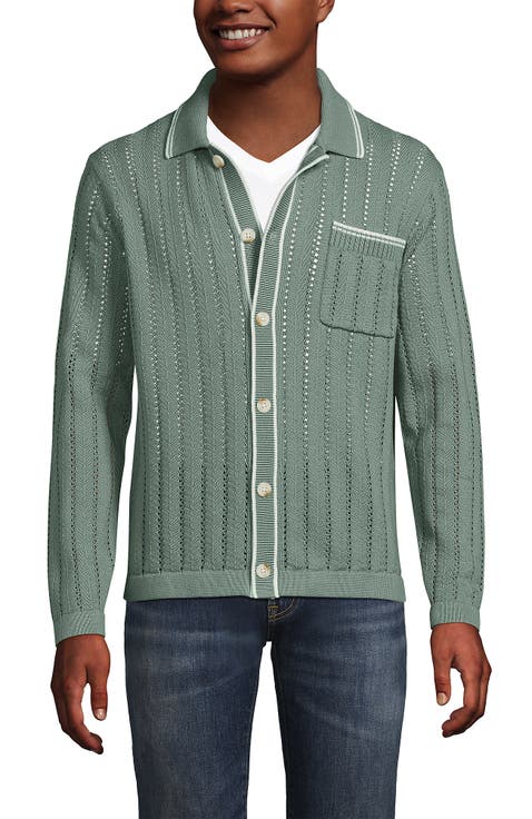 Long Sleeve Button Through Summer Polo Cardigan