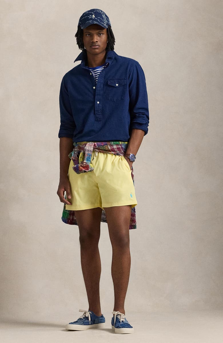 Polo Ralph Lauren Traveler Classic Swim Trunks, Alternate, color, Banana Peel