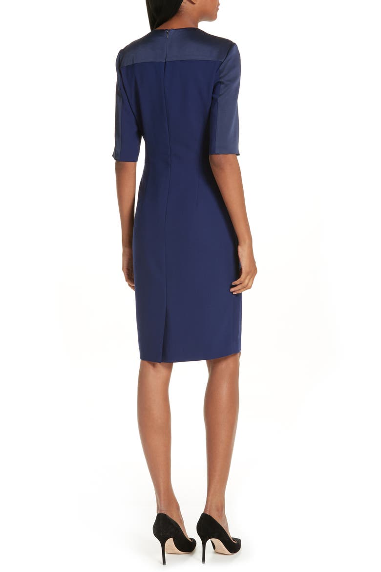 Danufa Stretch Wool Sheath Dress, Alternate, color, INK BLUE