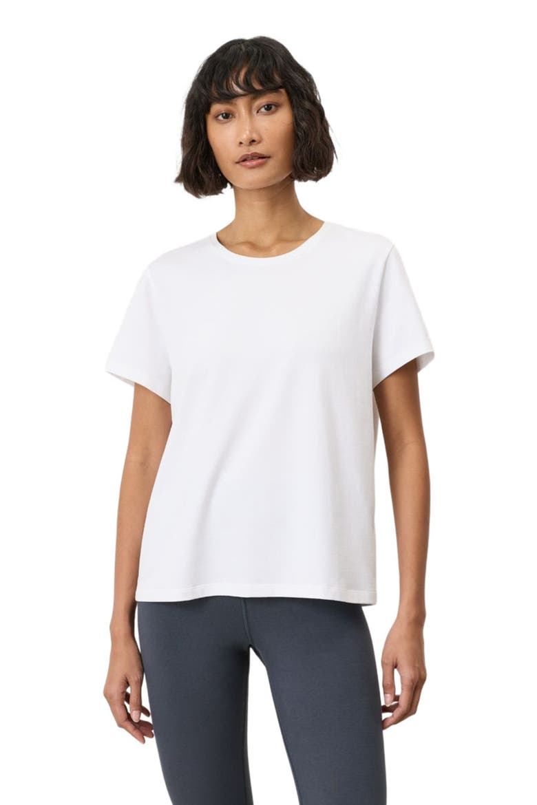 Luxe Essential Crewneck Tee Made With Organic Cotton, Alternate, color, White