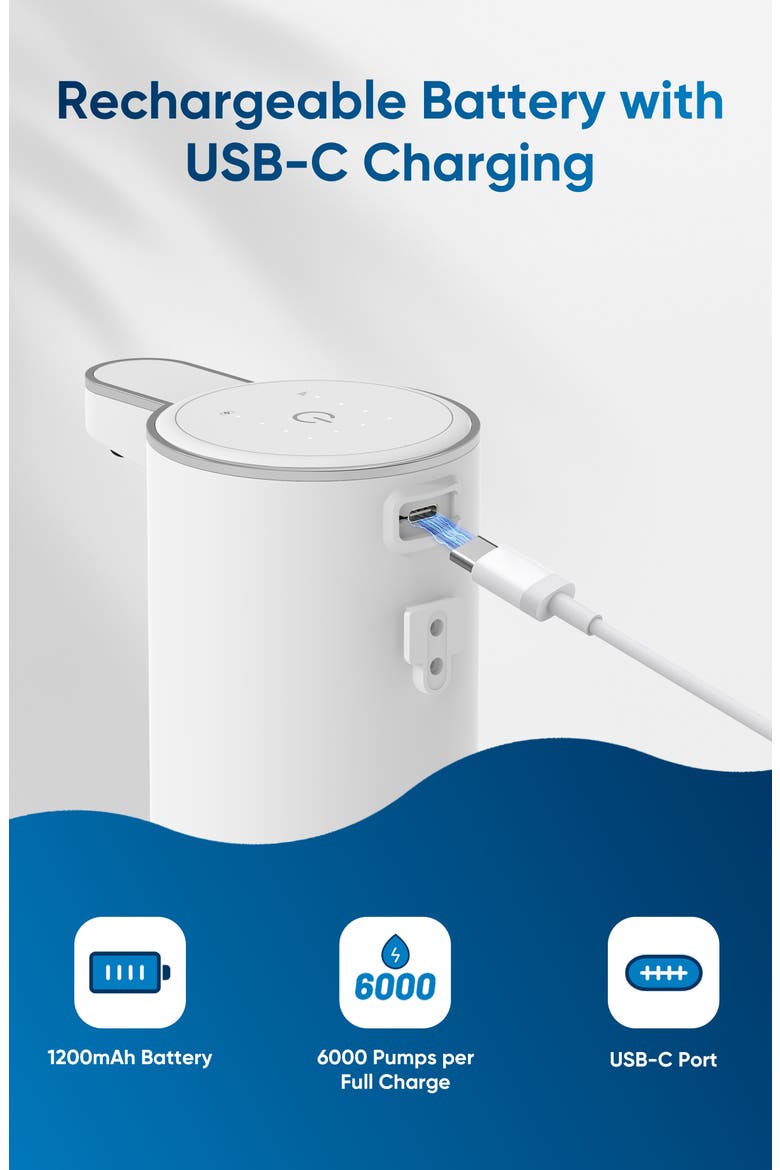 Touchless Foaming Soap Dispenser, Alternate, color, White
