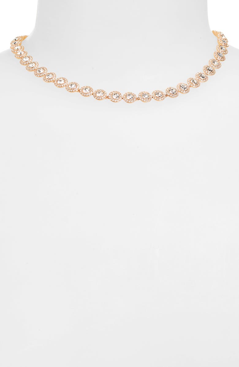 Swarovski Angelic Crystal Necklace, Alternate, color, Gold