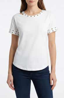 Cutout Grommet T-Shirt