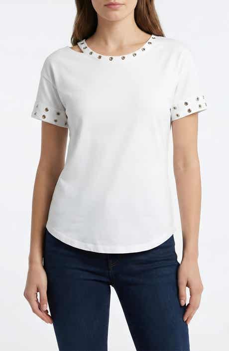 Cutout Grommet T-Shirt