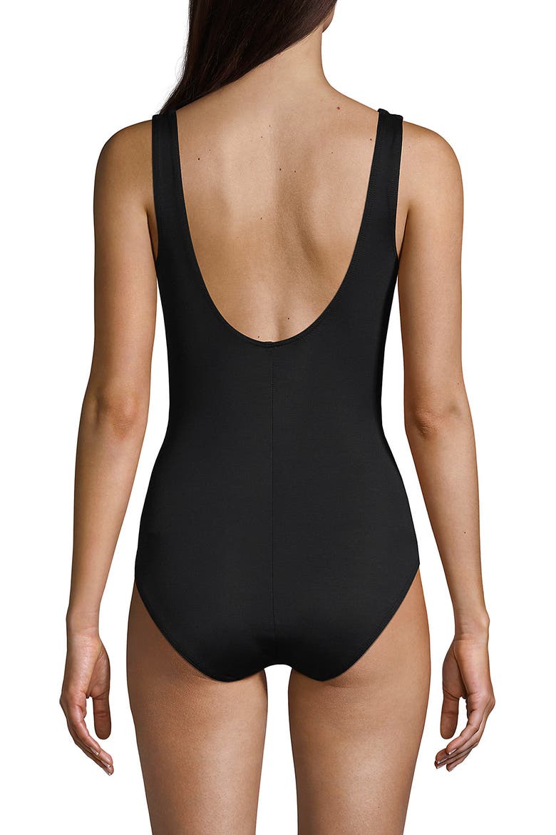 New SlenderSuit Wrap One Piece Swimsuit, Alternate, color, Black