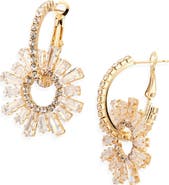 Tasha CZ Dangle Hoop Earrings